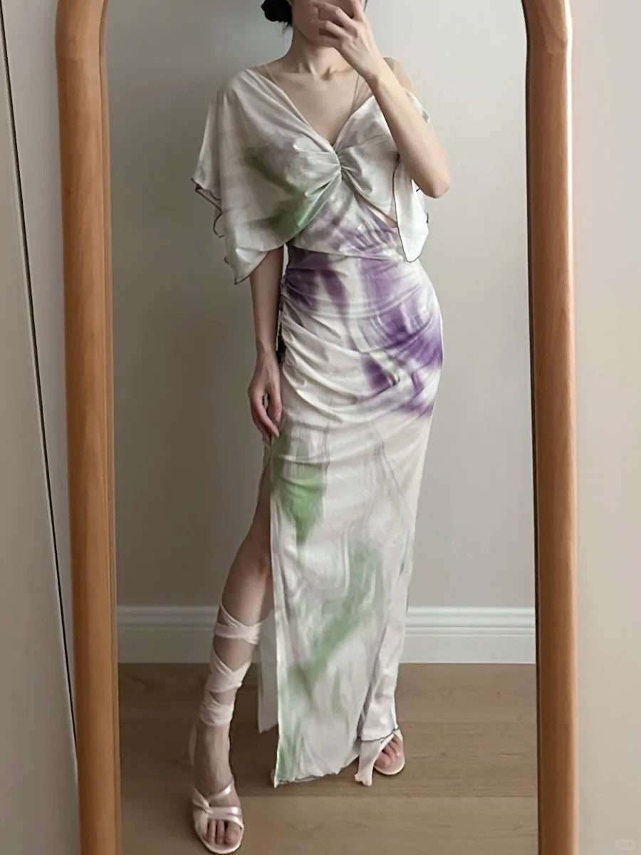 Chic Mermaid Chiffon Long Prom Dresses Evening Dresses