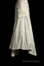 Chic Mermaid Sweetheart Taffeta Ivory Long Wedding Dresses Bridal Dresses