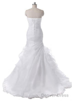 Chic Neckline Mermaid Wedding Dresses