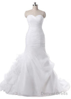 Chic Neckline Mermaid Wedding Dresses