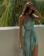 Chic One Shoulder Satin Prom Dress Long Prom Dress