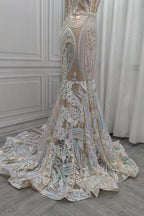 Chic Sequins Mermaid Prom Dresses Sparkle Evening Dresses On Sale