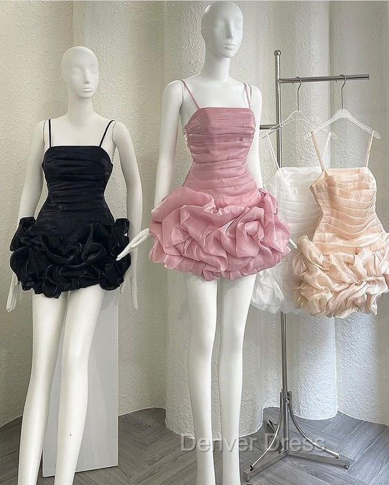 Chic Sheath Pink Organza Homecoming Dresses 16Th Birthday Outfits Secondary image
