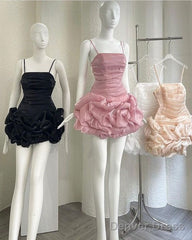 Chic Sheath Pink Organza Homecoming Dress 16Th Birthday Outfits
