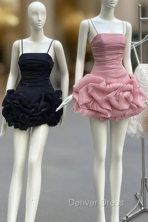 Chic Sheath Pink Organza Homecoming Dresses 16Th Birthday Outfits Main image