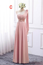 Chiffion Halter Pink Mismatched Bridesmaid Dresses
