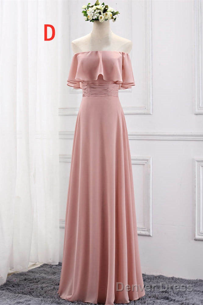Chiffion Halter Pink Mismatched Bridesmaid Dresses