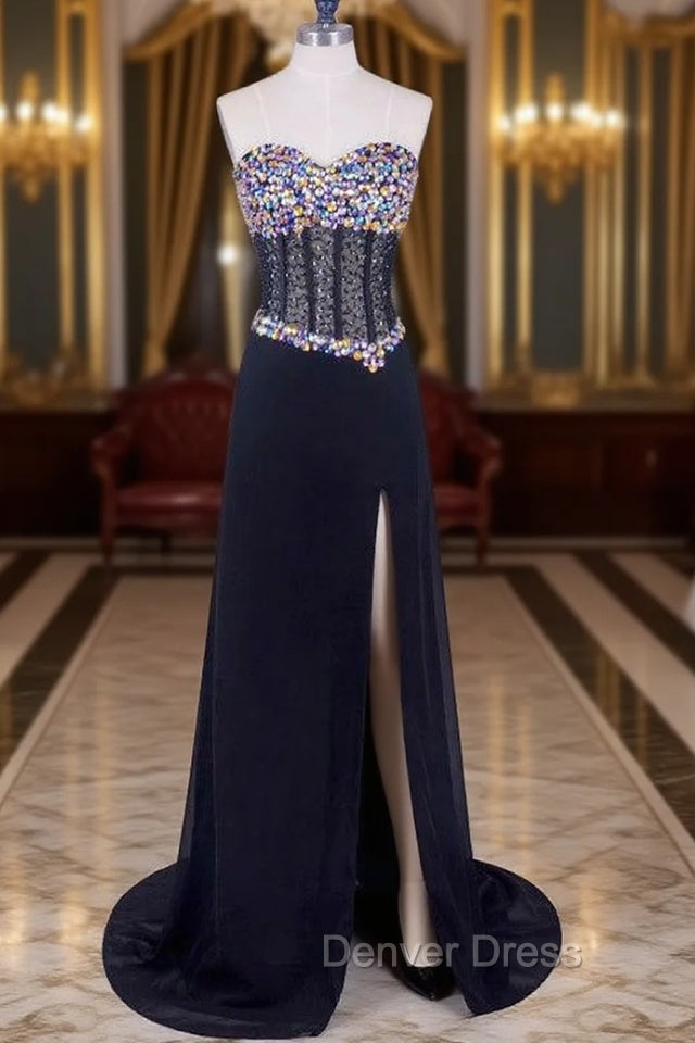 Chiffon Cheap Corset Elegant Black Prom Dresses Main image