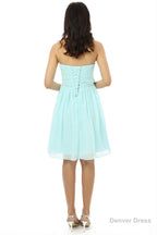 Chiffon Floral Knee Length Short Bridesmaid Dresses