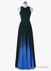 Chiffon Jewel Long A-Line Evening Dress
