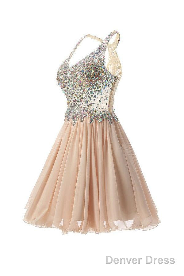 Chiffon Open Back Homecoming Dress Short Prom Dresses Secondary image