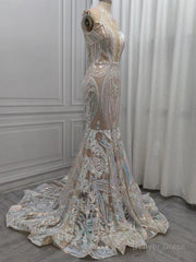 Classic Mermaid Lace Floor-Length Prom Dress On Sale