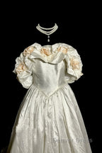 Classy Ball Gown Off The Shoulder Lace Ivory Long Wedding Dresses Bridal Dresses