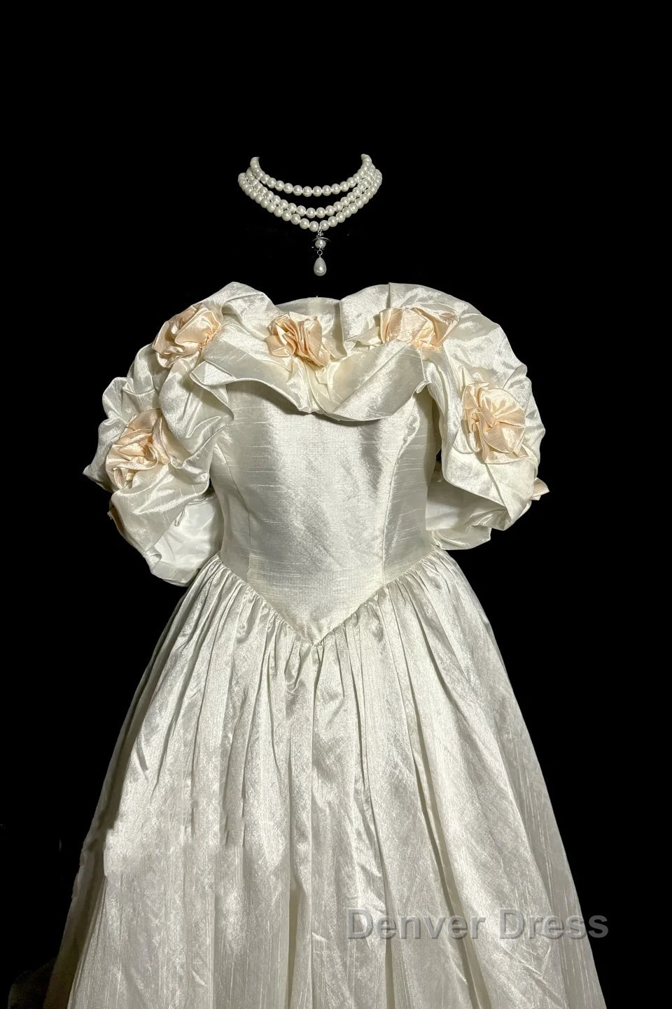 Classy Ball Gown Off The Shoulder Lace Ivory Long Wedding Dresses Bridal Dresses