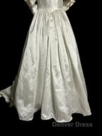 Classy Ball Gown Off The Shoulder Lace Ivory Long Wedding Dresses Bridal Dresses