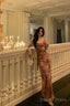 Classy Mermaid Spaghetti Straps Floral Chiffon Prom Dresses Birthday Outfits Prom Gowns