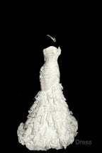 Classy Mermaid Sweetheart Tulle Ivory Long Wedding Dress Bridal Dresses