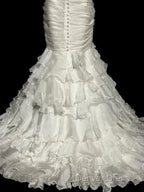 Classy Mermaid Sweetheart Tulle Ivory Long Wedding Dresses Bridal Dresses