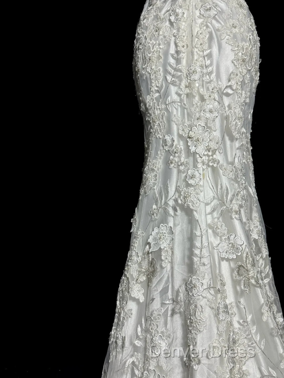 Classy Mermaid V Neckline Lace Ivory Long Wedding Dresses Bridal Dresses