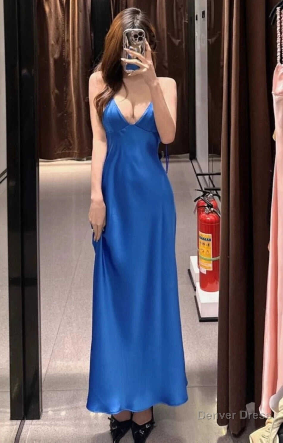 Classy Prom Dress For Teens,Blue Prom Dress Outfits Fall Casual Prom Dresses Secondary image