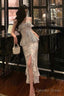 Classy Sheath Spaghetti Straps Chiffon Floral Prom Dresses Birthday Outfits Prom Gowns
