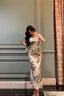 Classy Sheath Spaghetti Straps Floral Prom Dresses Birthday Outfits Prom Gowns