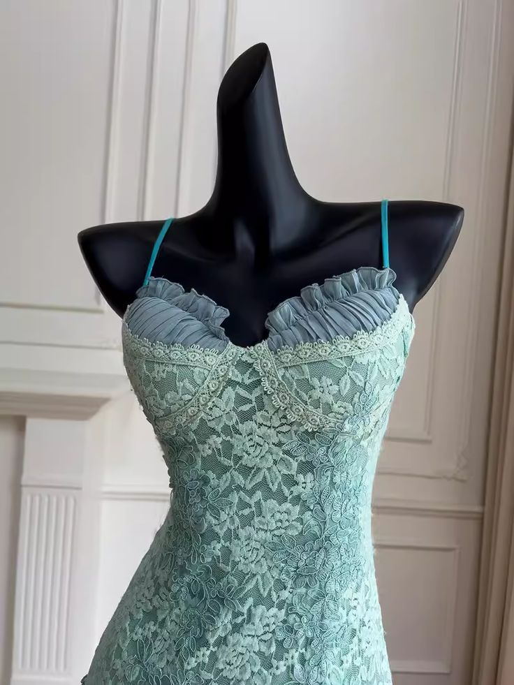 Classy Tiffany Blue Lace Appliques Short Birthday Outfits Homecoming Dress Spaghetti Strap Cocktail Dresses