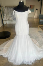 Cold Shoulder Trumpet Mermaid Wedding Dresses