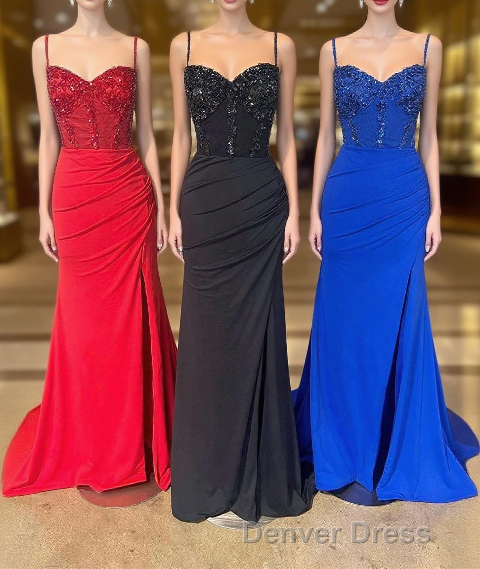 Cold Sleeves Sequin Top Mermaid Long Prom Dresses Main image