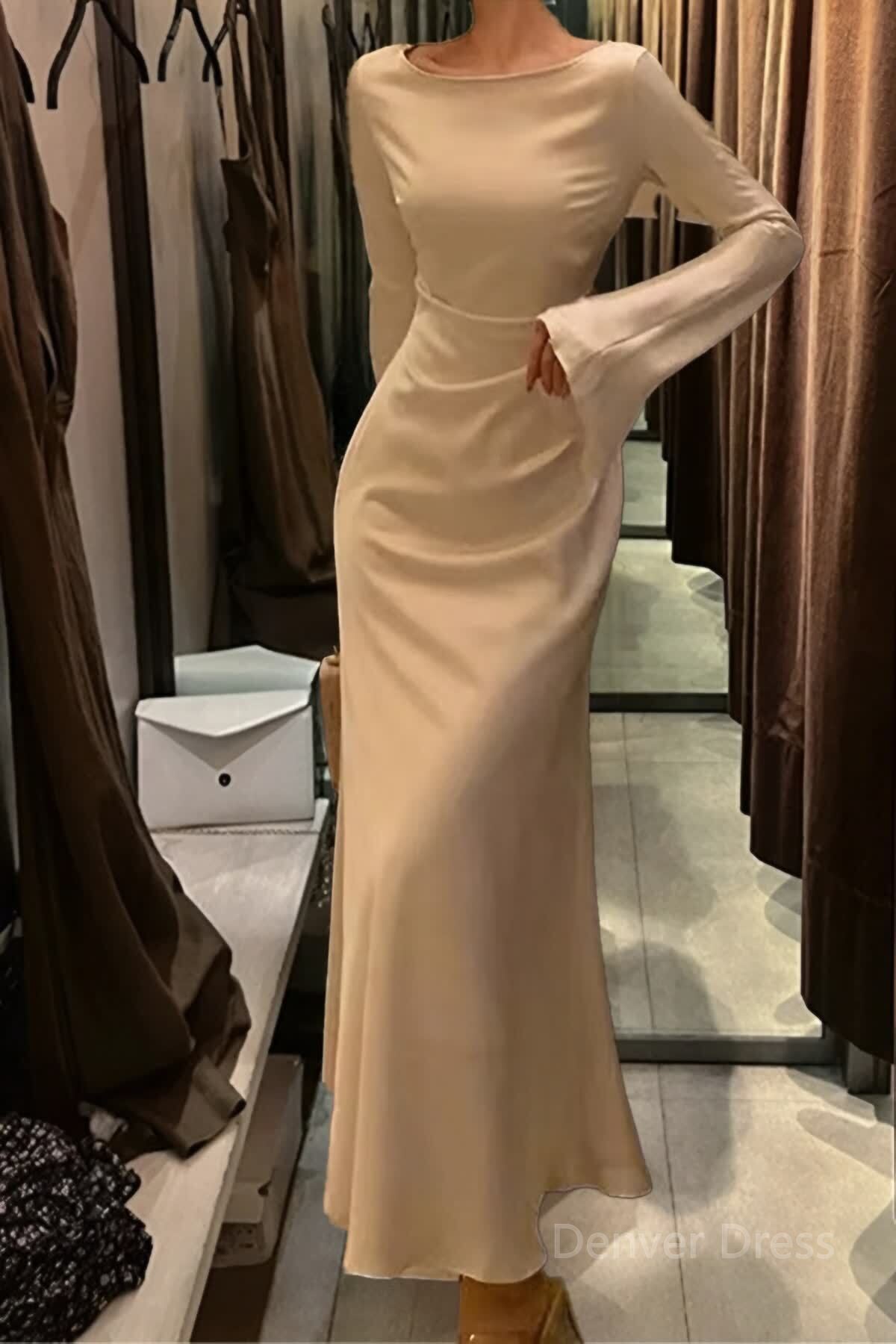 Crew Neck Prom Dress Long Prom Dresses Main image