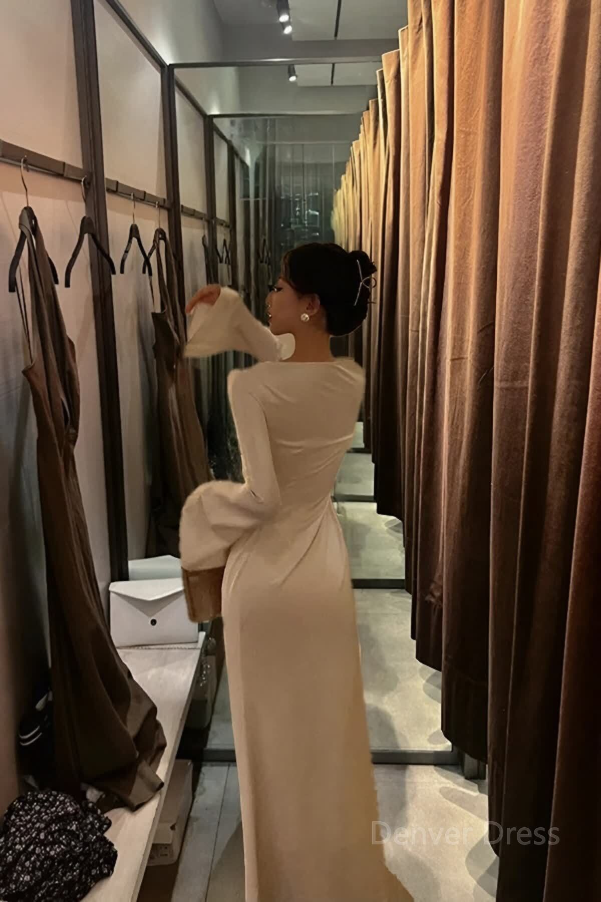 Crew Neck Prom Dress Long Prom Dresses