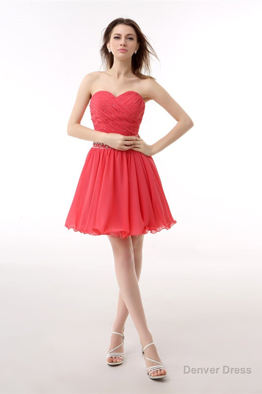 Crystal Chiffon Short Homecoming Dresses Secondary image