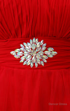 Crystals Red Short Homecoming Dresses