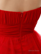 Crystals Red Short Homecoming Dresses