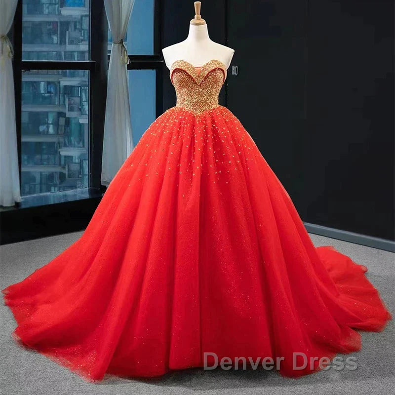 Crystals Sequined Navy Blue Quinceanera Dresses Ball Gown Wedding Dresses