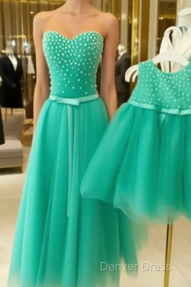 Custom Made A Line Sweetheart Neck Sleeveless Short Prom Dresses, Bridesmaid Dresses, Wedding Party Dresses, Flower Girl Dresses Main image