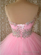 Custom Made Pink Puffy Short Prom Gowns, Pink Prom Dress, Formal Dresses, Homecoming/Graduation Dresses