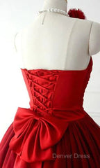 Custom Made Short Burgundy Prom Dress, Burgundy Bridesmaid Dress, Graduation/Homecoming Dresses