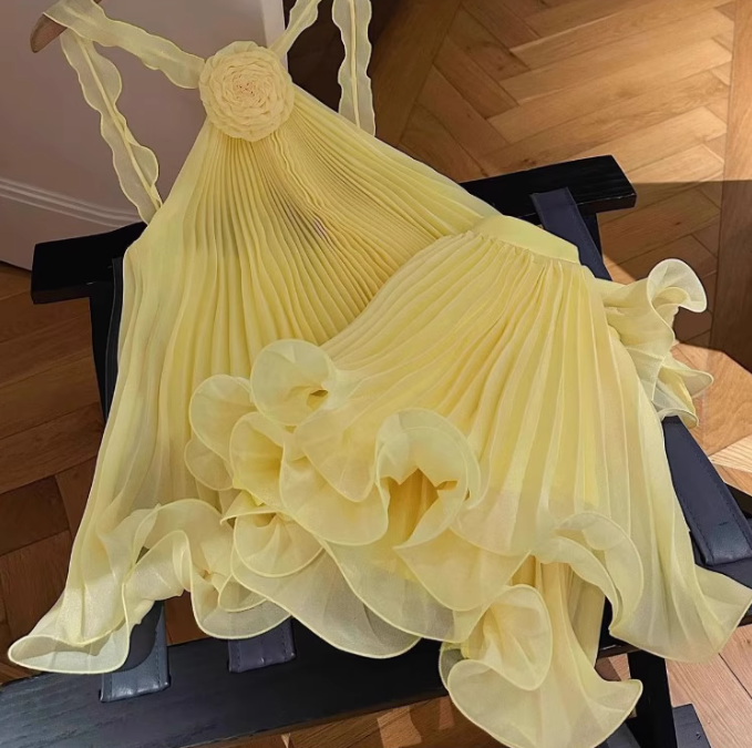 Cute A Line Halter Baby Blue Pleated Chiffon Short Homecoming Dress Birthday Dresses