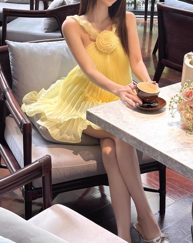 Cute A Line Halter Baby Blue Pleated Chiffon Short Homecoming Dress Birthday Dresses