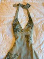 Cute A Line Halter Green Short Chiffon Homecoming Dress Cocktail Dresses
