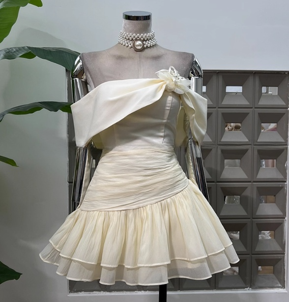 cute white birthday dresses A Line Off The Shoulder Chiffon Summer Homecoming Dress Hoco Dress Mini 16Th Outfit Cocktail 5.11 Tactical Series Shirt 1 Year (80cm) 48 DKNY Size:14+$30