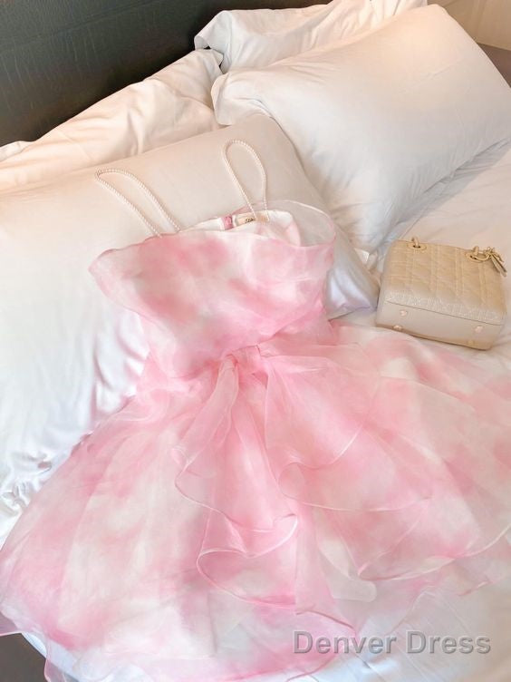 Cute A Line Pink Homecoming Dresses 18Th Birthday Outfits Main image