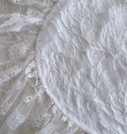 Cute A Line Spaghetti Strap Tiered Pearl White Lace Prom Dress