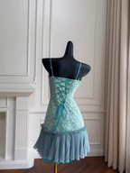 Cute A Line Spaghetti Straps Lace Birthday Outfit Homecoming Dresses