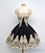 Cute Ball Gowns Tulle Lace Applique Short Prom Dress, Bridesmaid Dresses