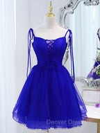 Cute Burgundy Tulle Lace Short Prom Dress, Lace Burgundy Puffy Homecoming Dresses