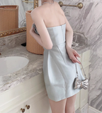 Cute Green Bandeau Waist Mini 17Th Birthday Homecoming Dresses