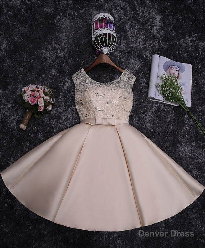 Cute Lace Sequins Short Prom Dress, Homecoming Dress Secondary image