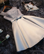 Cute Lace Sequins Short Prom Dress, Homecoming Dresses